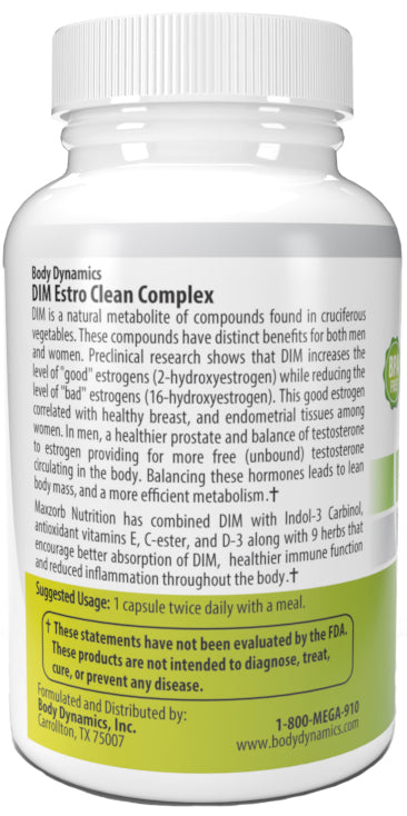 Body Dynamics Maxzorb DIM Estro Clean Complex- 90 caps
