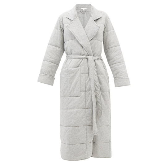 Sonya Quilted Robe - Heather Grey