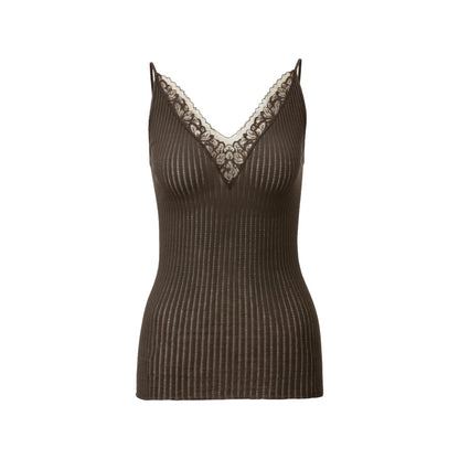 Maude Prive Spaghetti Top - Black Olive